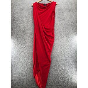 AX Paris Dress Womens 6 Red Bodycon Tulip Maxi Draped Formal Gown Sleeveless NWT